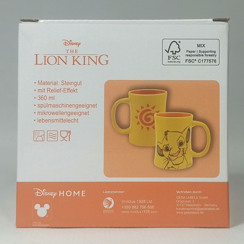 The Lion King Simba Stoneware Mug 360ml new