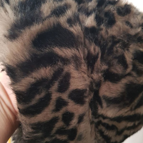 Couture Hélène faux fur coat, black and grey