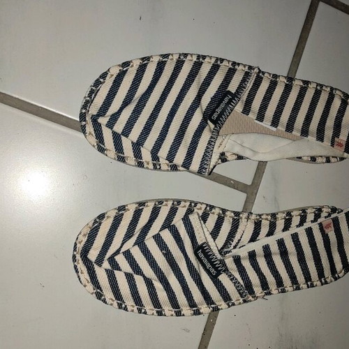 Havaianas espadrilles new, size 37, white and blue