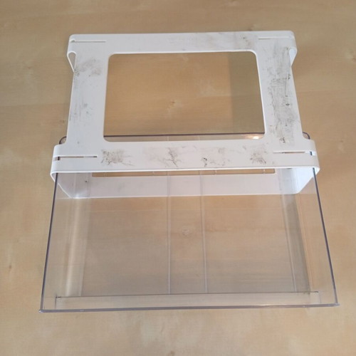 Under-desk drawer organizer, transparent plastic storage container