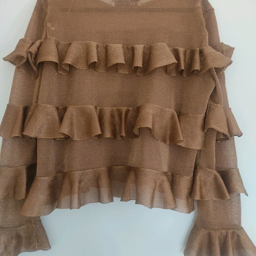 Zara brown blouse like new, size L