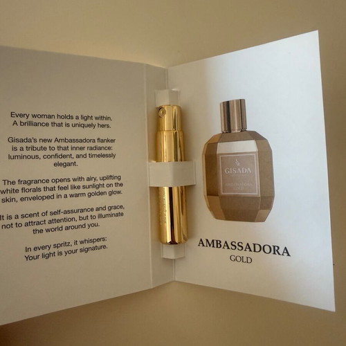 Gisada Ambassador Gold Eau de Parfum tester set, new, 3 ml total