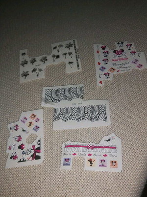Nail tattoo stickers new, set of 5 pieces