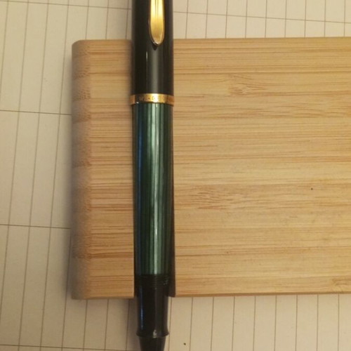 Pelikan Souveran Series 400 Roller pen black green, lightly used