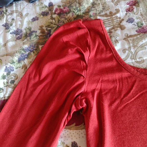 Blouse brick red size S used, 3/4 sleeve