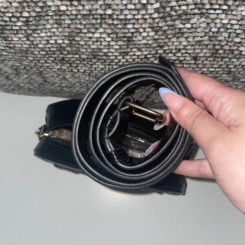 Belt bag with embossed quilted heart design, new
