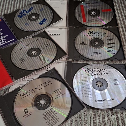 Greek music CDs like new, set of 6, laiko genre