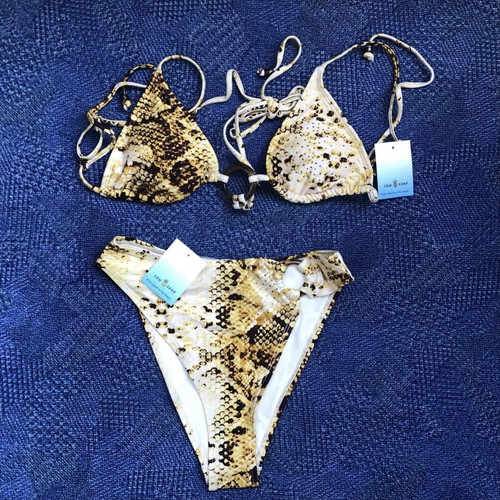 River Island women's two-piece swimsuit XS, new, yellow