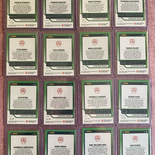 Olympiakos Panini card set 16 numbered /99, new