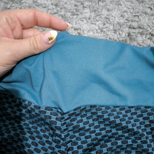 Sports Leggings blue with black pattern size Small new