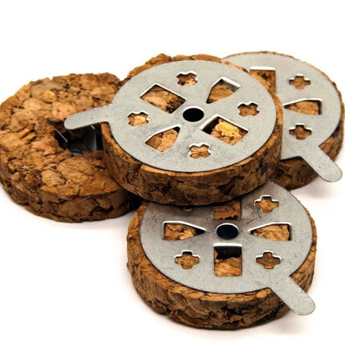 Round candle holders new from natural cork, pack of 10
