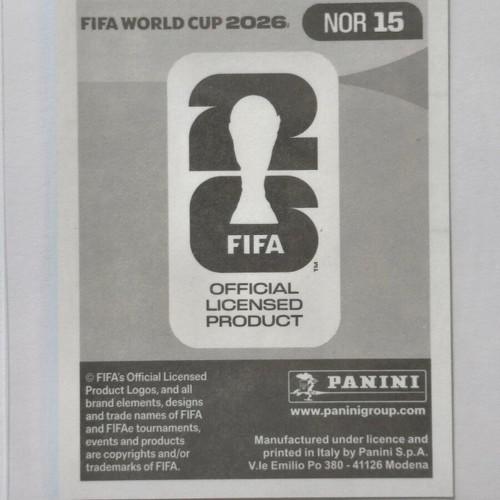 Erling Haaland NOR15 Panini FIFA World Cup 2026 sticker