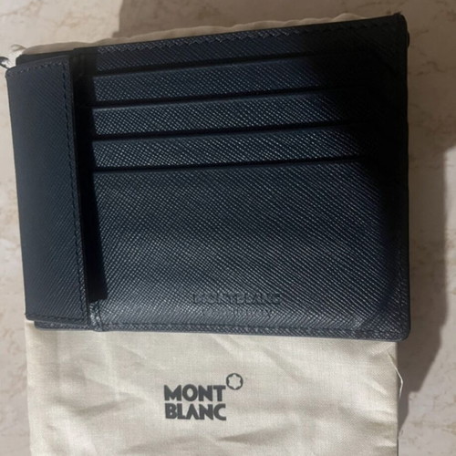 Montblanc Sartorial Card Holder Denim Blue with ID Card Holder new