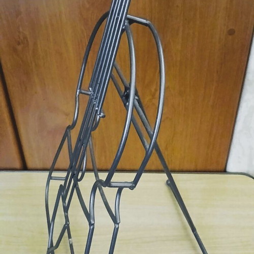 Decorative guitar candle holder, metal, 4 candles
