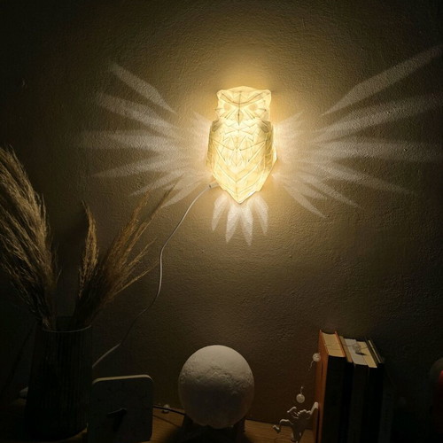 3d printed Wall lamp owl