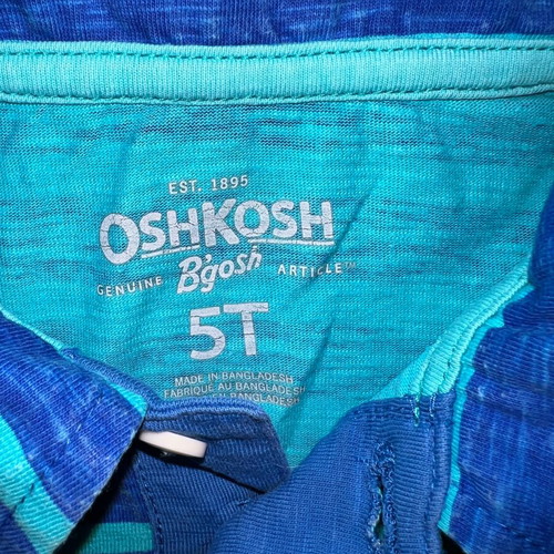 Oshkosh Polo T-shirt για αγόρι 5 ετών σαν καινούργιο, μπλε και τιρκουάζ