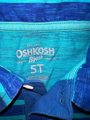 Oshkosh Polo T-shirt για αγόρι 5 ετών σαν καινούργιο, μπλε και τιρκουάζ