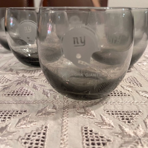 New York Giants whiskey glasses, pack of 6, 1970s collectible like new