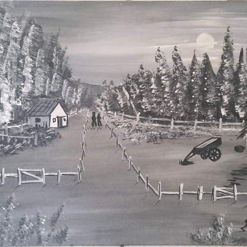 Painting Ioanna Xera used, wood artwork