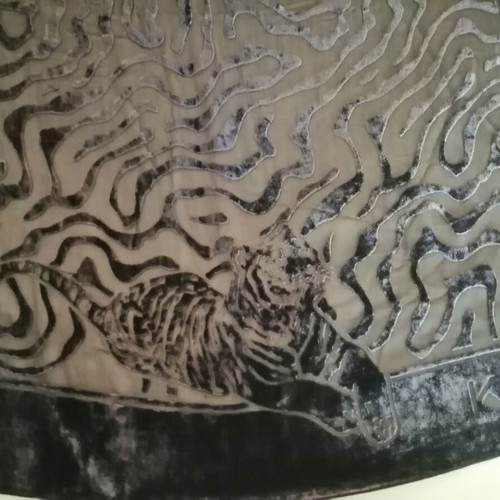 Silk scarf Krizia authentic like new dark blue