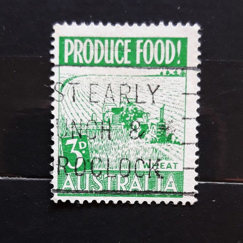 Australia 1953 3d Produce Food Wheat Green Stamp like new