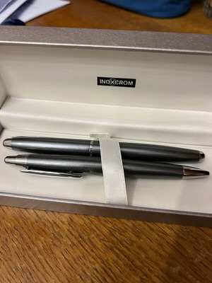 Inoxcrom Atlantic pen set Matt Grey chrome trim new