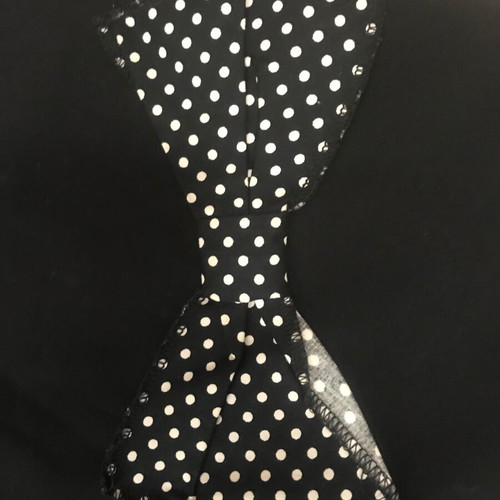 Black skirt with suspenders and polka dot bow like new