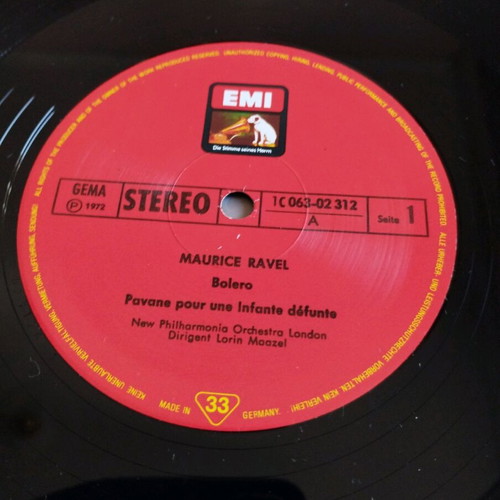 Ravel Bolero LP album used, classical music
