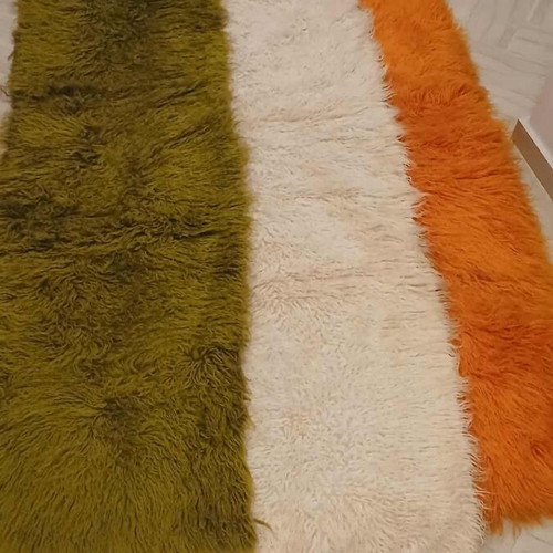 Wool rugs like new, set of 3 runners 1.90x0.60