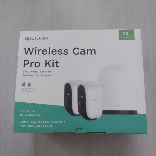 WUUK Wireless Cam Pro Kit 2K new, no monthly fees, 8 months battery