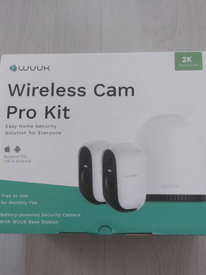 WUUK Wireless Cam Pro Kit 2K new, no monthly fees, 8 months battery