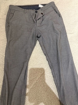 Zara men's gray fabric pants like new, size L