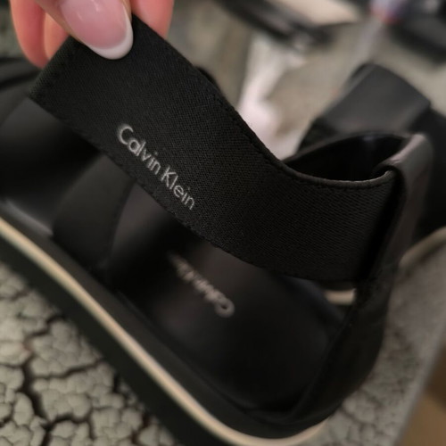 Calvin Klein black sandals used, size 38