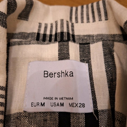 Bershka jacket and shorts set like new, black and white