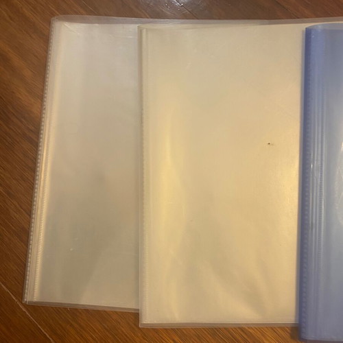 Plastic display books used, pack of 13, with 20 transparent pockets A4