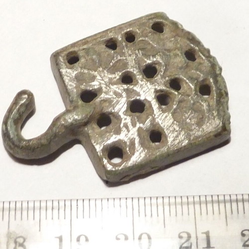 Antique bronze silver-plated buckle used, pafta, chapraz