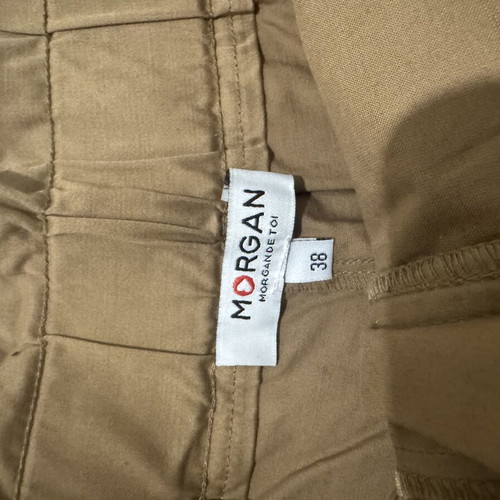 Morgan cotton shorts size 38, high waist, new, beige
