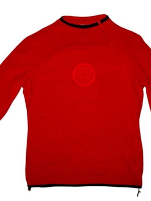 Louis Feraud fleece top new, red, size S