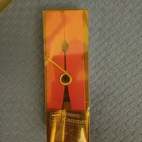 Moses note and photo holder, clothespin shape, 18 x 5 cm
