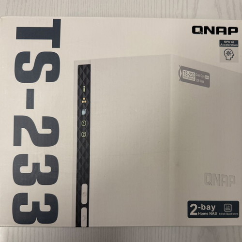 QNAP TS-233 like new 2-bay NAS for home or small office