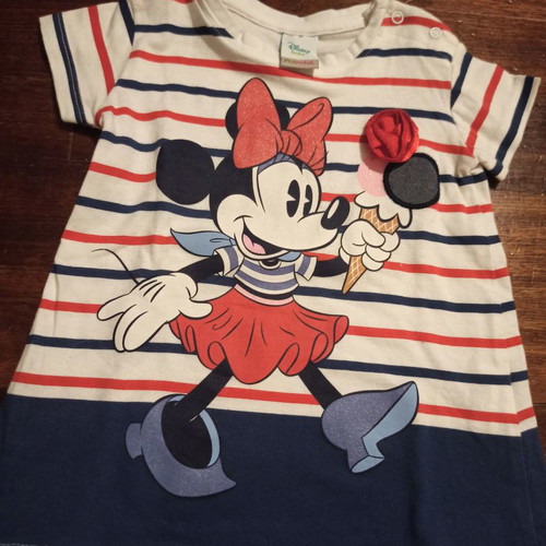 Baby set 3 Minnie mouse tops 6-9 months like new