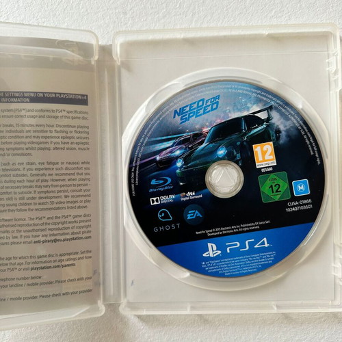 Need For Speed used for PlayStation 4