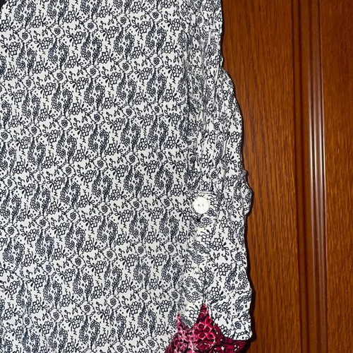 Caftan used, airy burgundy-white beachwear, size Medium