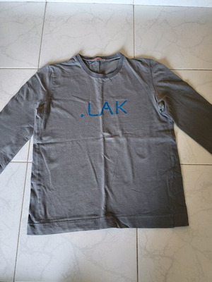 LAK long-sleeve blouse used, grey-blue, size S