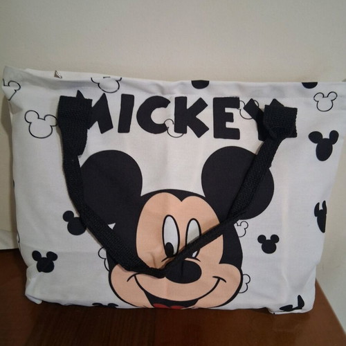 Shoulder bag new black and white with Mickey