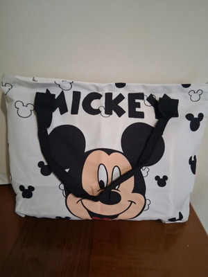Shoulder bag new black and white with Mickey