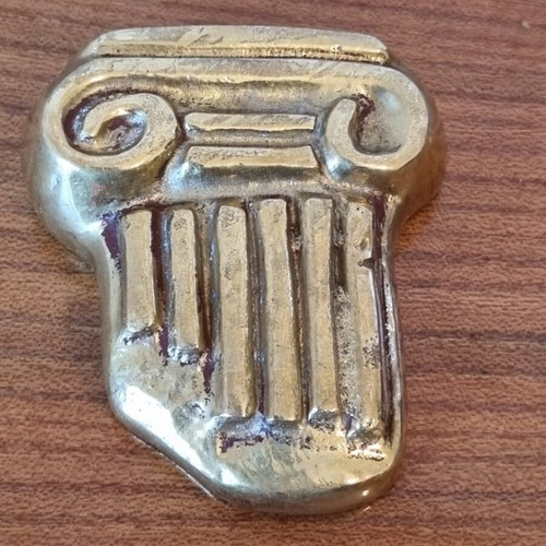 Bronze Ionic column used, old piece