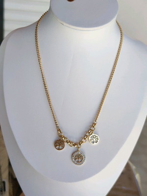 Steel Necklace New, Gold and Silver Color