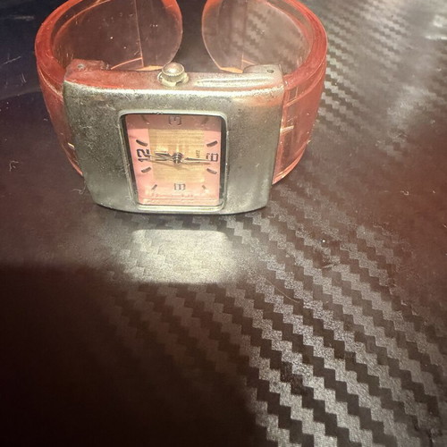 Ik watch with plexiglass strap used, battery needed