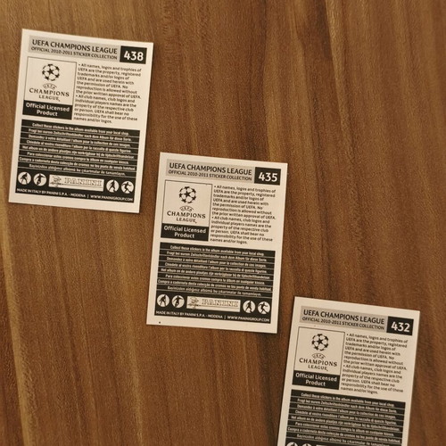 Panini Real Madrid UEFA Champions League 2010-2011 stickers brand new